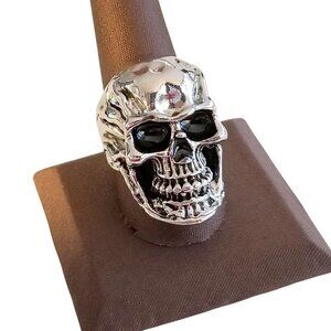 Mens Punk Metal Gothic Skull Ring Size 9.5